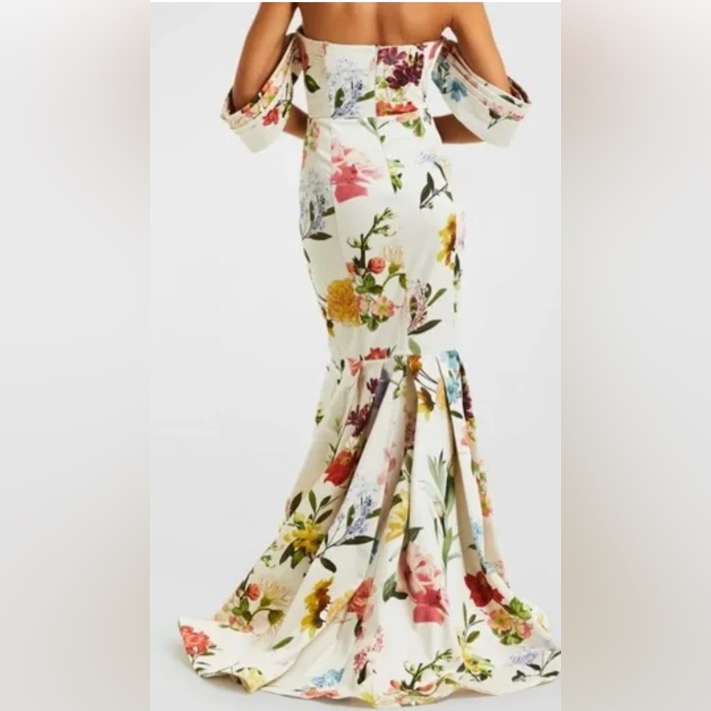 Mestiza New York Gloria Floral Off Shoulder Mermaid Maxi Gown Size 0 NWT - Picture 3 of 7